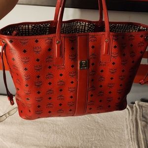 Red MCM Neverfull